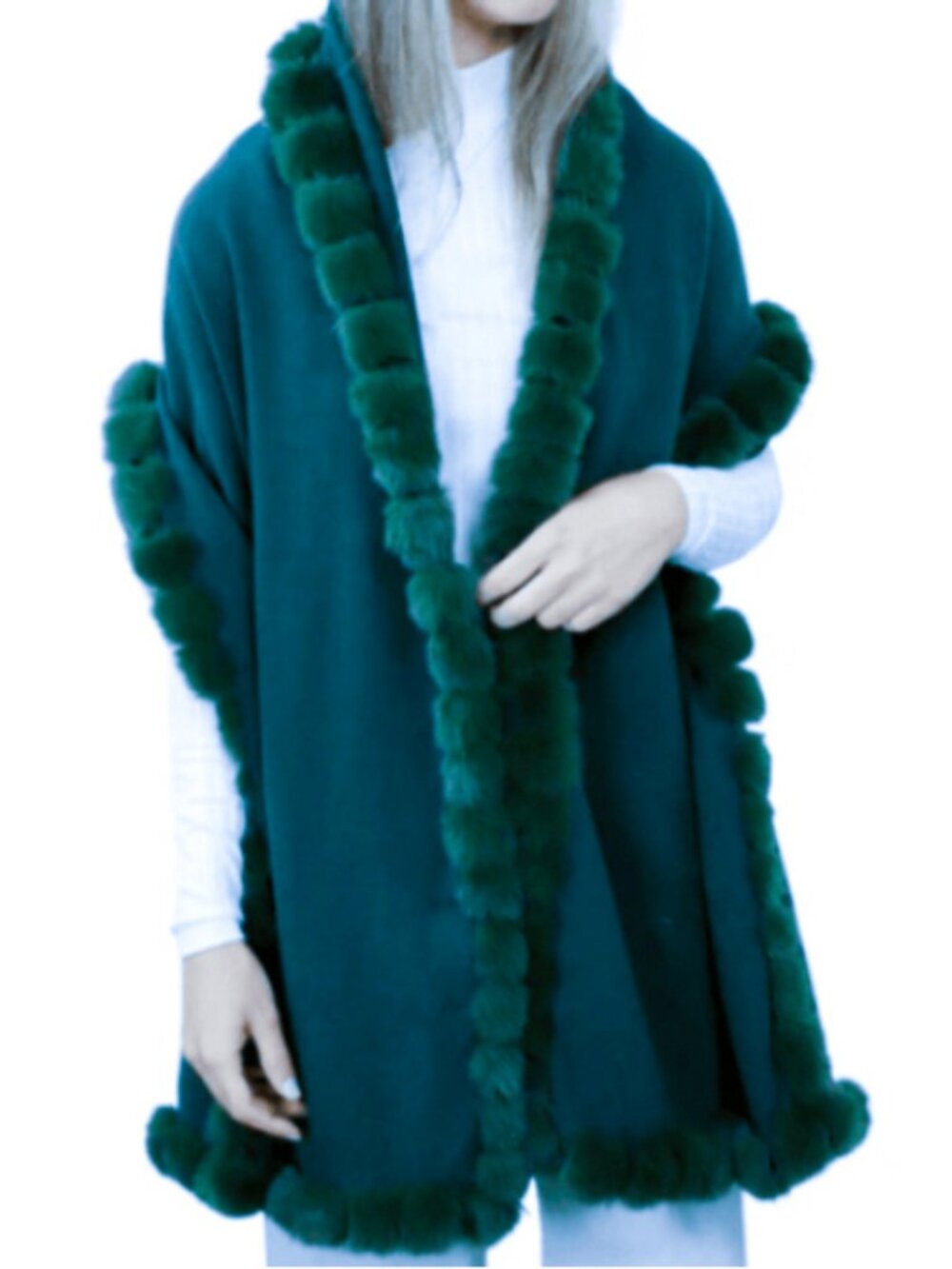 La Fiorentina Wrap with Faux Fur NWT